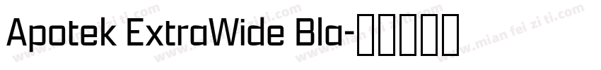 Apotek ExtraWide Bla字体转换